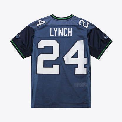 Mitchell & Ness Marshawn Lynch Seattle Seahawks 2010 Blue Authentic Jersey Back